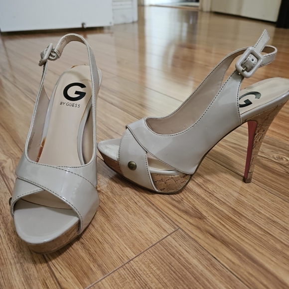 G by Guess Beige and Red Heels - Picture 7 of 12